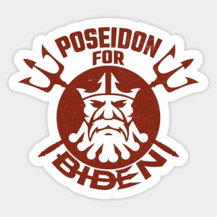 Poseidon For Biden Sticker